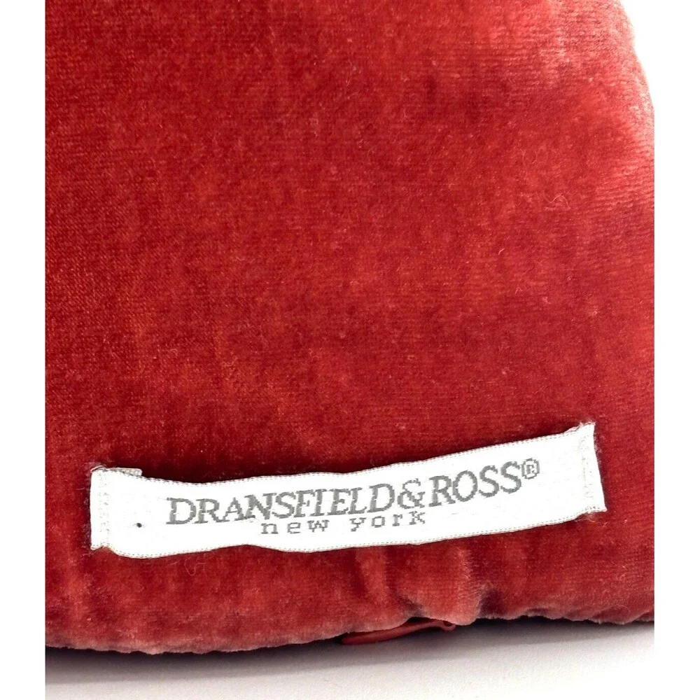 Dransfield & Ross New‎ York French Knot Pillow Silk Velvet Boutique Autumn Spice